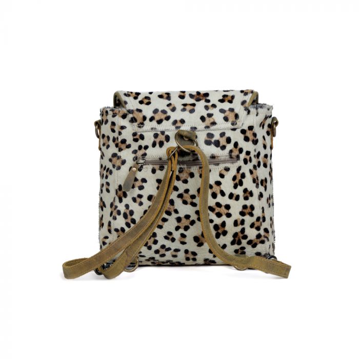 Myra Quaint Leopard Print Backpack